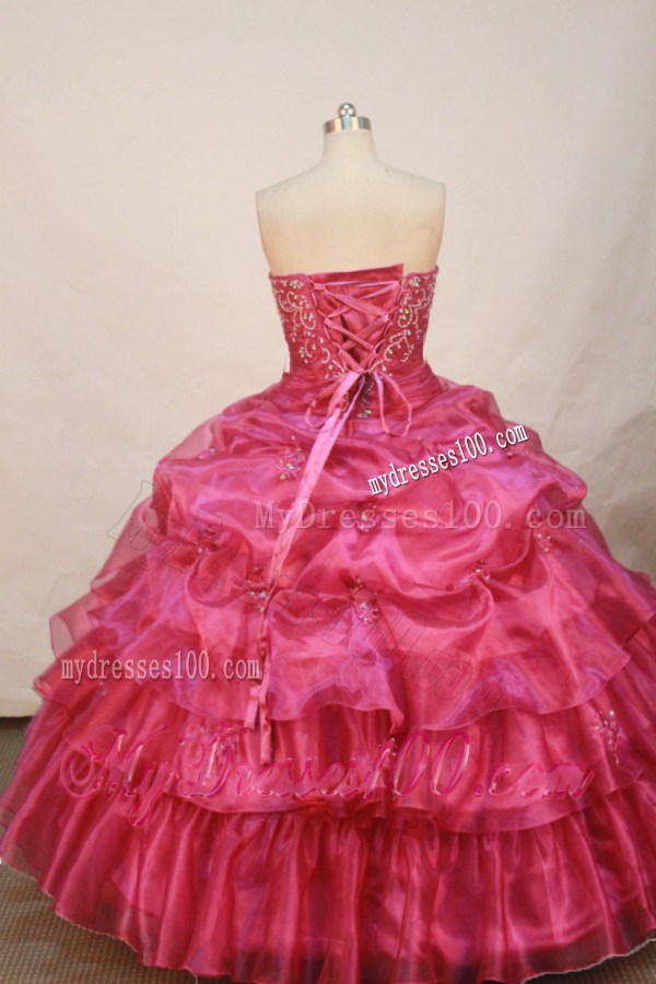 The Most Popular Lace up Strapless Pick-ups Quinceanera Dress